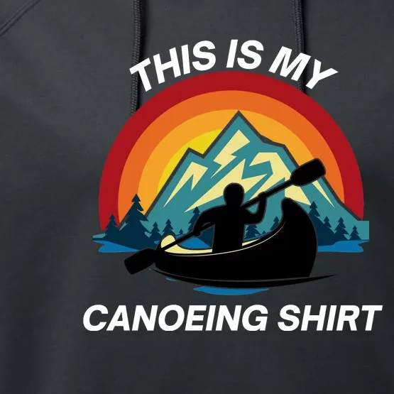 Funny Canoeing, Social Distancing, Kayak, Nature, Boating Performance Fleece Hoodie