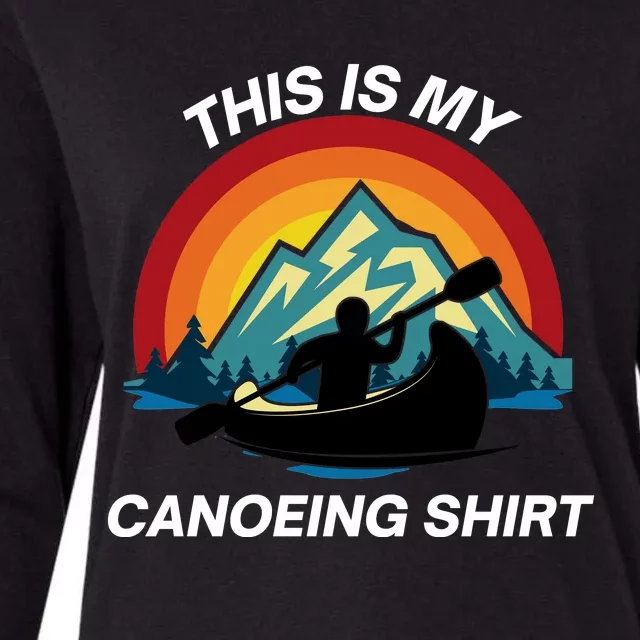 Funny Canoeing, Social Distancing, Kayak, Nature, Boating Womens Cotton Relaxed Long Sleeve T-Shirt