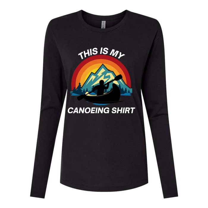 Funny Canoeing, Social Distancing, Kayak, Nature, Boating Womens Cotton Relaxed Long Sleeve T-Shirt