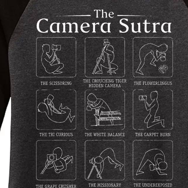 Funny Camera Sutra Photographer Photography Gift Women's Tri-Blend 3/4-Sleeve Raglan Shirt