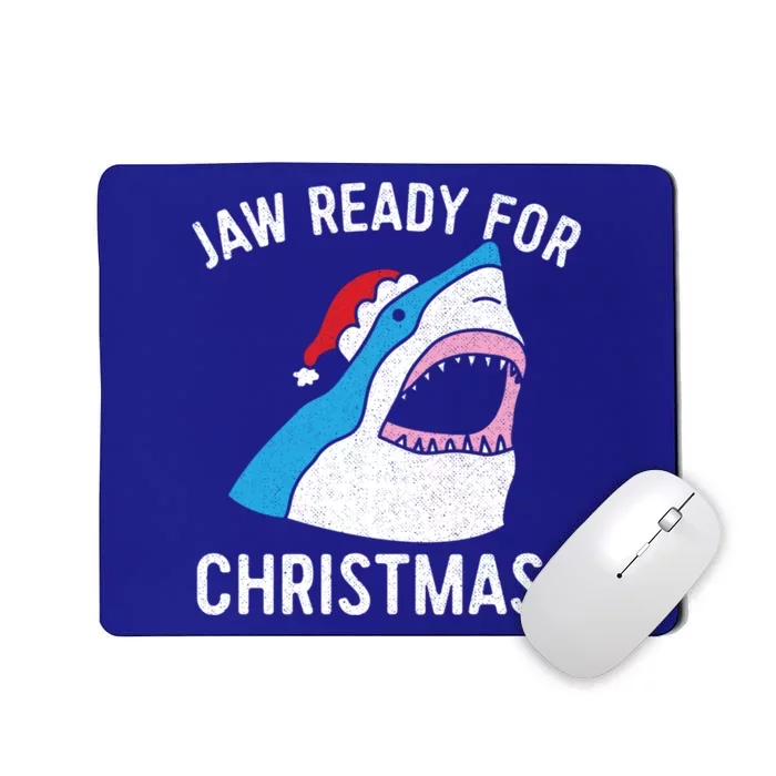 Funny Christmas Shark Meaningful Gift Jaw Ready Santa Gift Mousepad