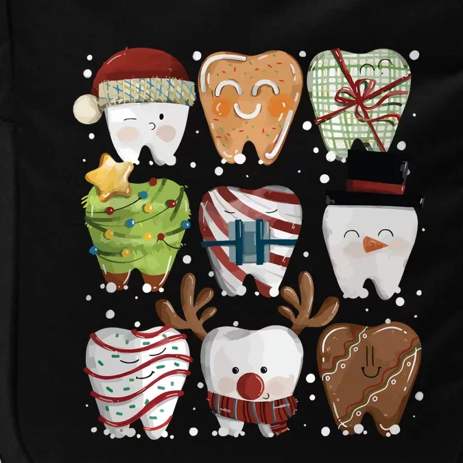 Funny Christmas Teeth Dentist Impact Tech Backpack