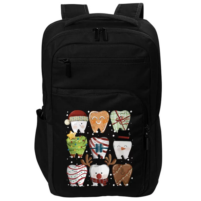 Funny Christmas Teeth Dentist Impact Tech Backpack