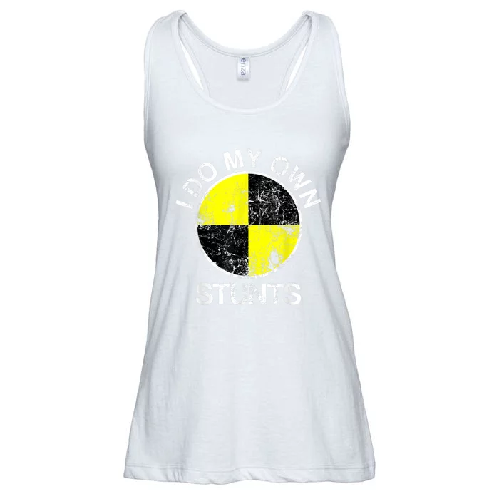 Funny Crash Test Dummy I Do My Own Stunts Ladies Essential Flowy Tank