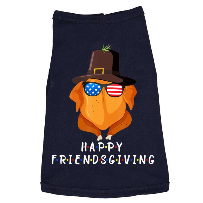 Funny Cute Turkey Friends Happy Friendsgiving Thanksgiving Doggie Tank