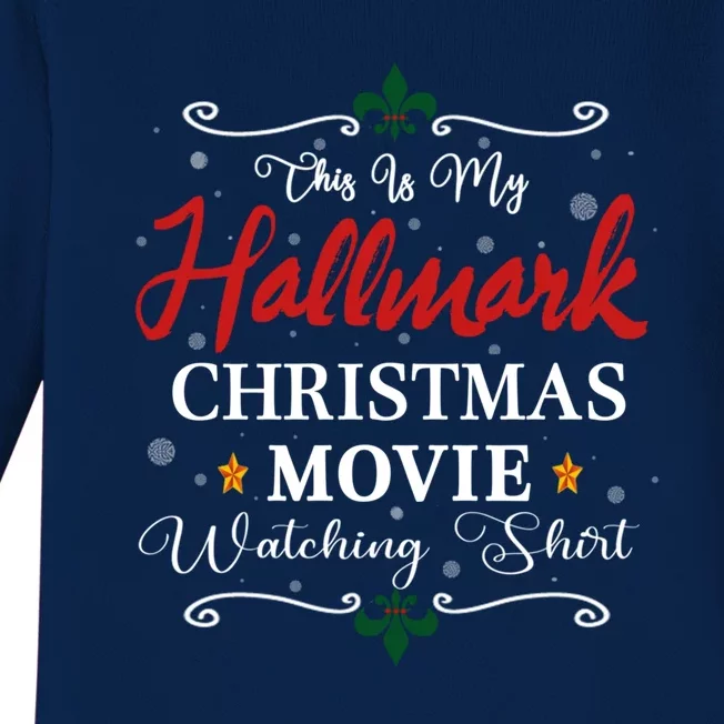 Funny Christmas This Is My Hallmarks Movie Watching Baby Long Sleeve Bodysuit