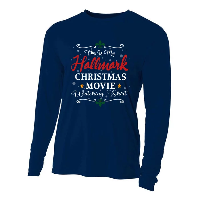 Funny Christmas This Is My Hallmarks Movie Watching Cooling Performance Long Sleeve Crew