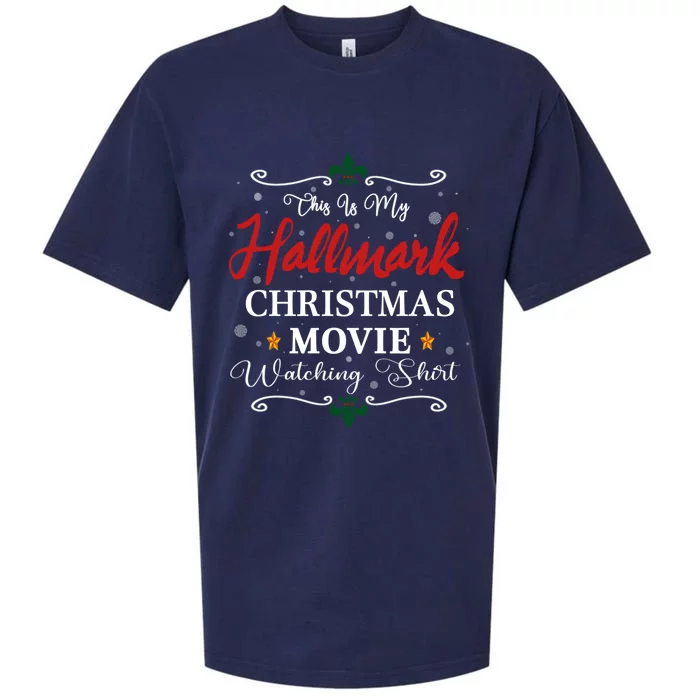 Funny Christmas This Is My Hallmarks Movie Watching Sueded Cloud Jersey T-Shirt