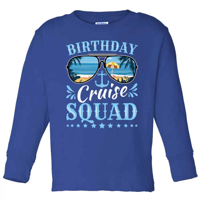 Funny Cruising Trip Party Vacation Tee Birthday Cruise Squad Gift Toddler Long Sleeve Shirt