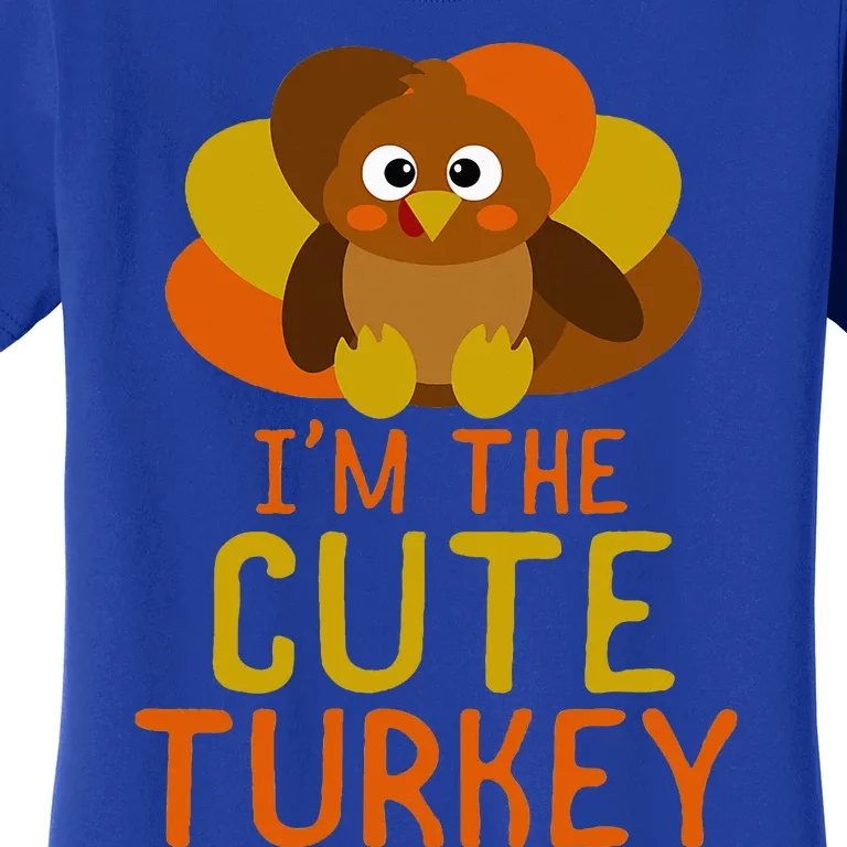 Funny Cute Turkey Family Matching Thanksgiving Women's T-Shirt