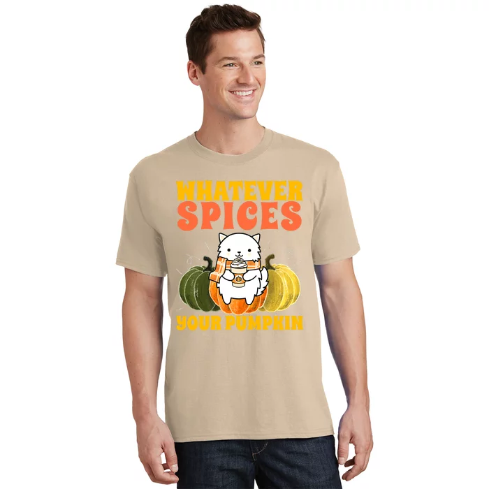 Funny Cute Thanksgiving Whatever Spices Your Pumpkin Autumn T-Shirt