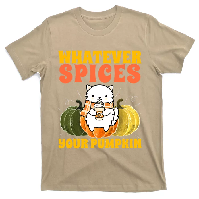 Funny Cute Thanksgiving Whatever Spices Your Pumpkin Autumn T-Shirt