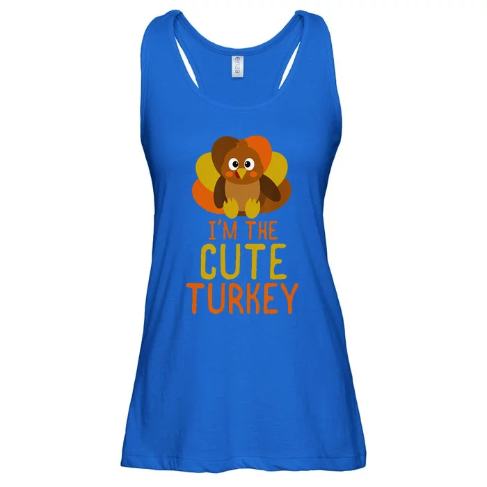 Funny Cute Turkey Family Matching Thanksgiving Ladies Essential Flowy Tank