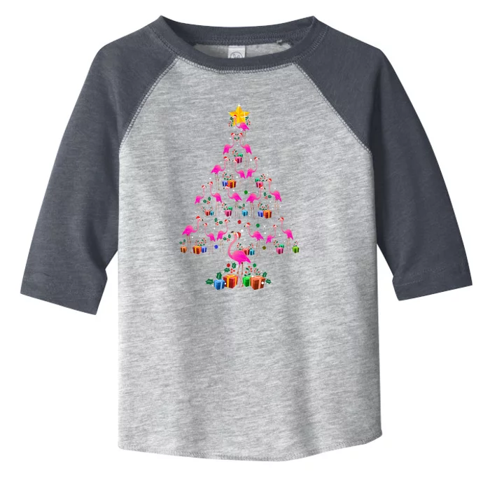 Flamingo Christmas Tree Cute Flamingos Holiday Decor Toddler Fine Jersey T-Shirt