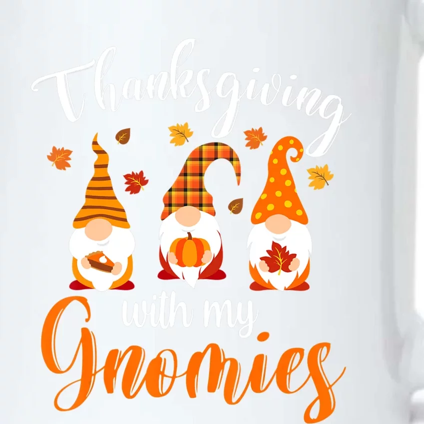 Funny Cute Thanksgiving With My Gnomies Autumn Fall Gnomes Black Color Changing Mug