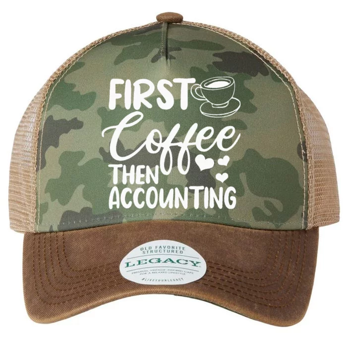 First Coffee Then Accounting Registered Qualified Accountant Legacy Tie Dye Trucker Hat