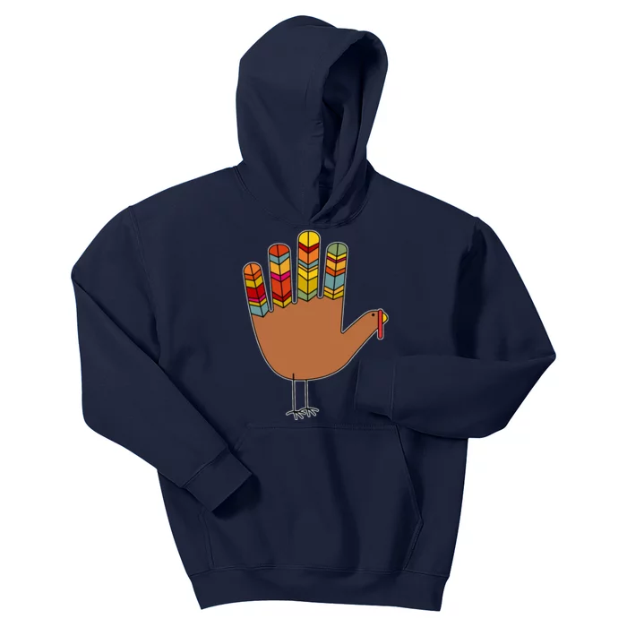 Funny Cute Turkey Hand High Five Kids Hoodie