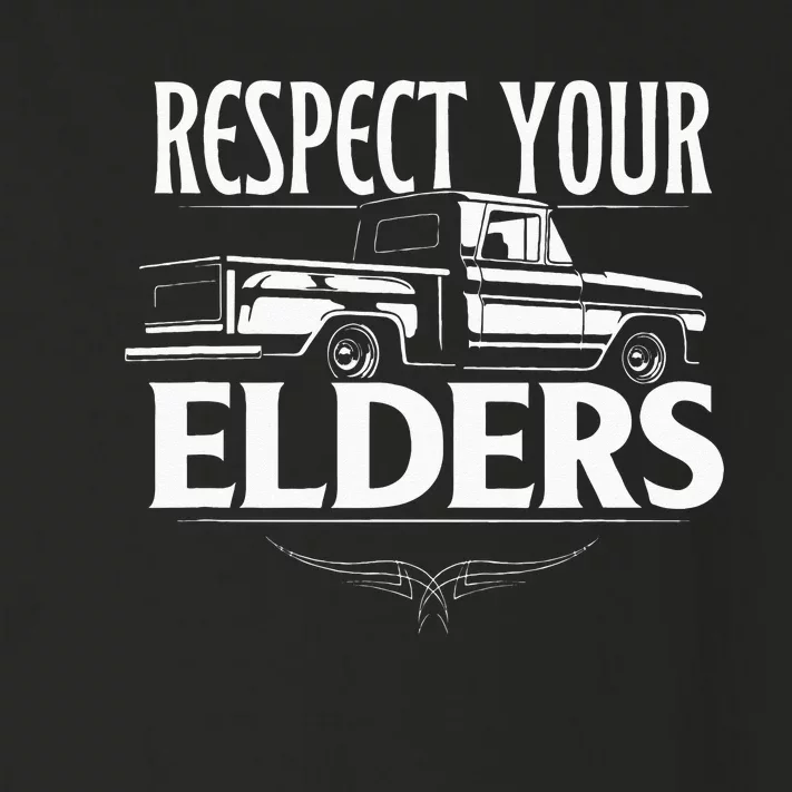 Funny Classic Truck Guy Respect Your Elders Toddler Long Sleeve Shirt