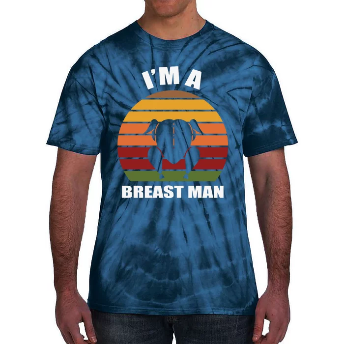 Funny Cute Thanksgiving Day I’m A Breast Man Turkey Tie-Dye T-Shirt