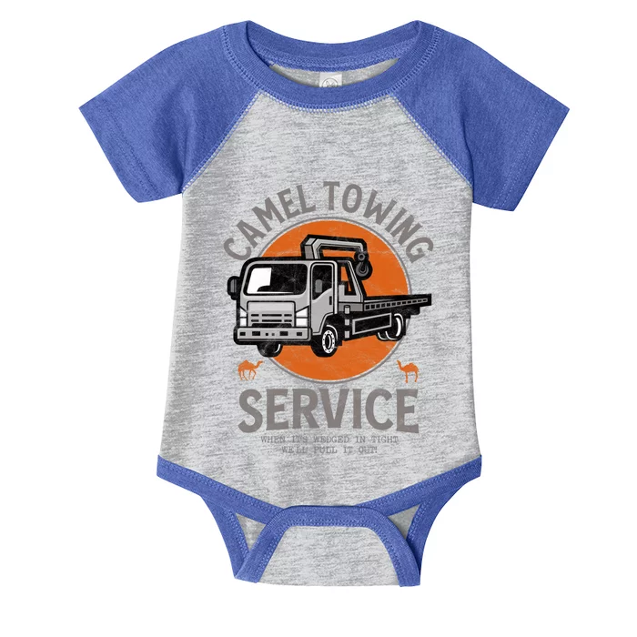 Funny Camel Towing Retro Adult Humor Saying Halloween Cool Gift Infant Baby Jersey Bodysuit