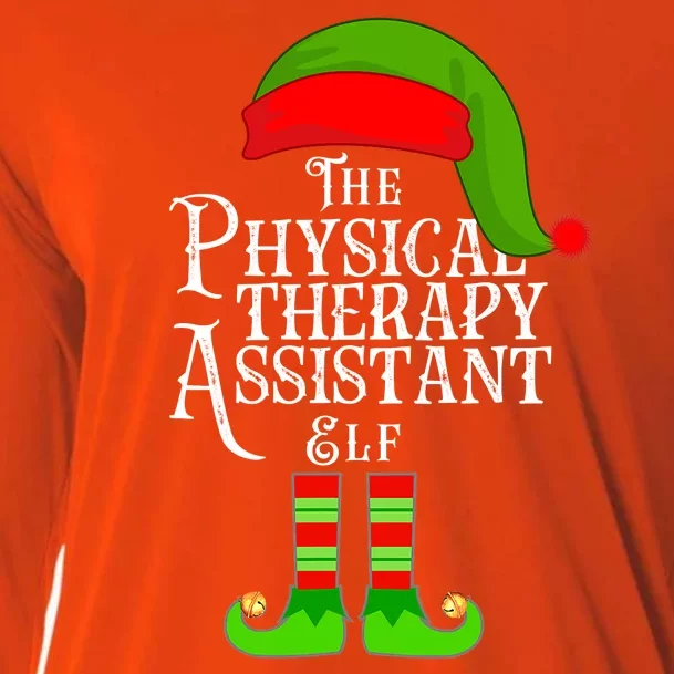 Funny Christmas The Physical Therapy Assistant Elf Cooling Performance Long Sleeve Crew