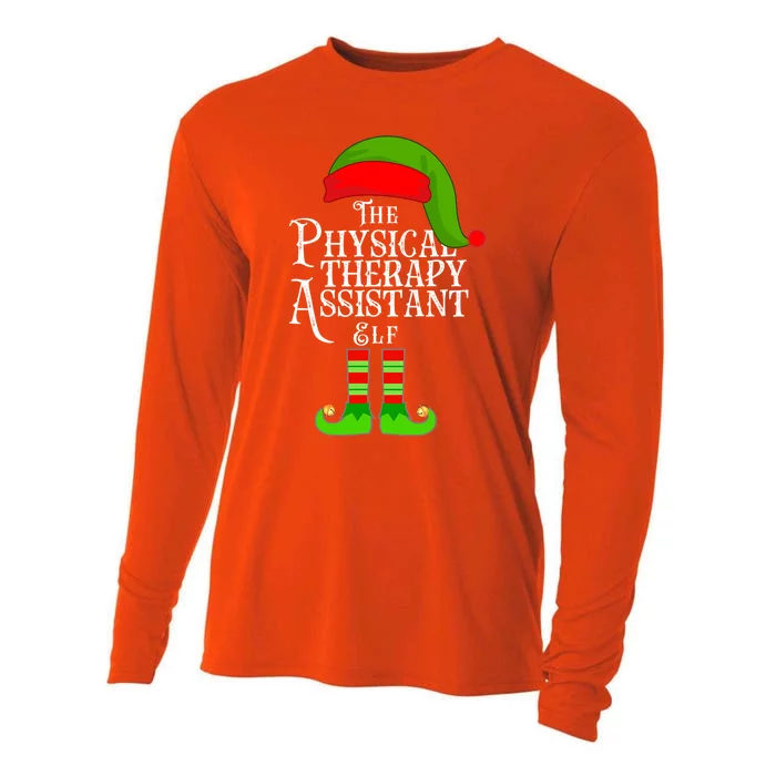 Funny Christmas The Physical Therapy Assistant Elf Cooling Performance Long Sleeve Crew