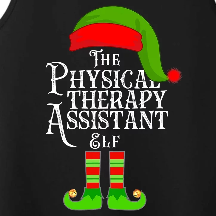 Funny Christmas The Physical Therapy Assistant Elf Performance Tank