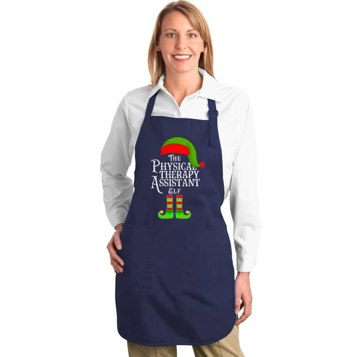 Funny Christmas The Physical Therapy Assistant Elf Full-Length Apron With Pocket