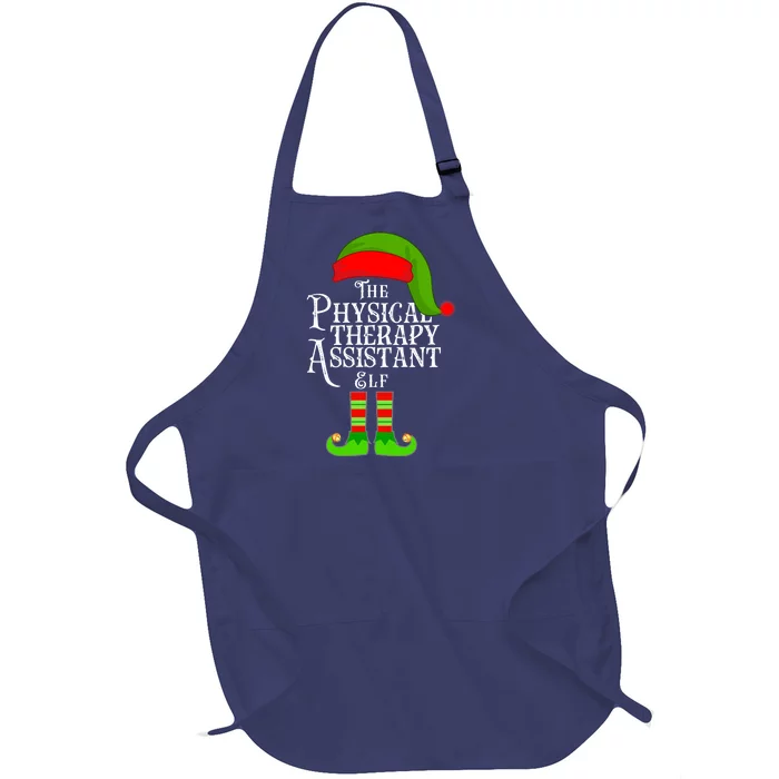 Funny Christmas The Physical Therapy Assistant Elf Full-Length Apron With Pocket