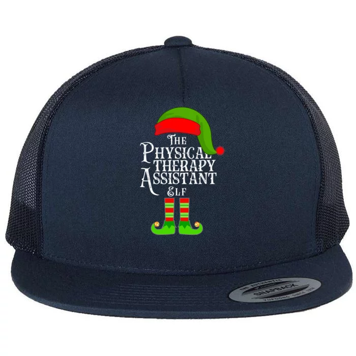 Funny Christmas The Physical Therapy Assistant Elf Flat Bill Trucker Hat