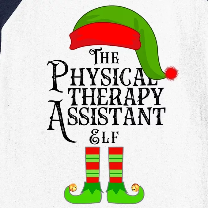 Funny Christmas The Physical Therapy Assistant Elf Baseball Sleeve Shirt