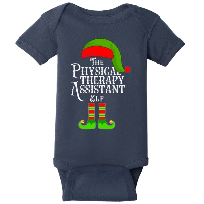 Funny Christmas The Physical Therapy Assistant Elf Baby Bodysuit