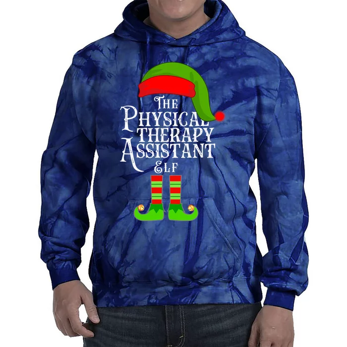 Funny Christmas The Physical Therapy Assistant Elf Tie Dye Hoodie