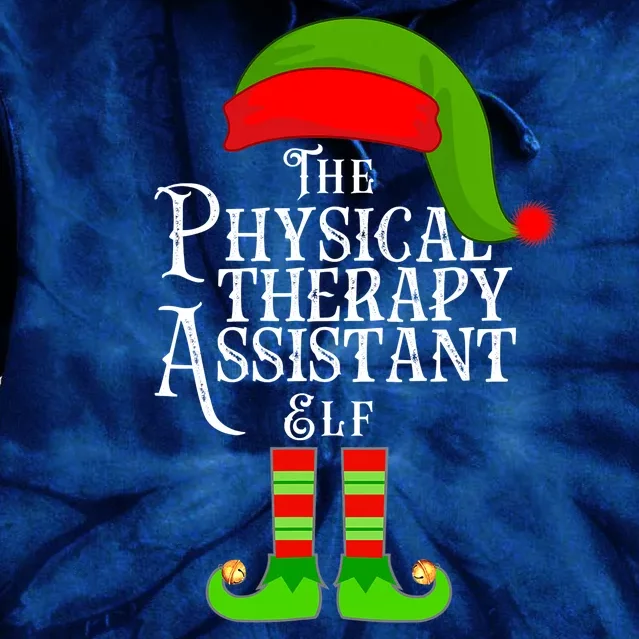 Funny Christmas The Physical Therapy Assistant Elf Tie Dye Hoodie