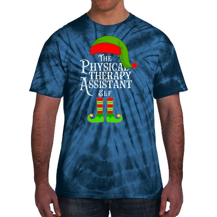 Funny Christmas The Physical Therapy Assistant Elf Tie-Dye T-Shirt