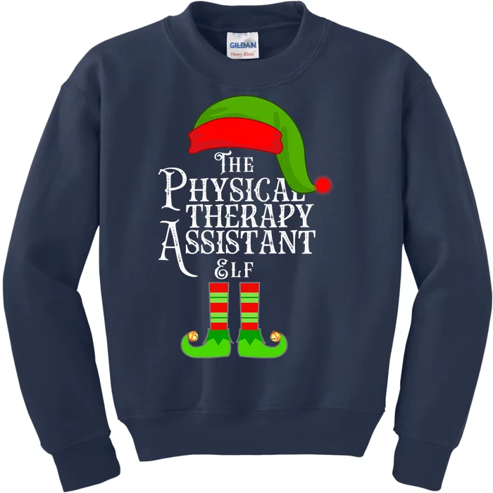 Funny Christmas The Physical Therapy Assistant Elf Kids Sweatshirt