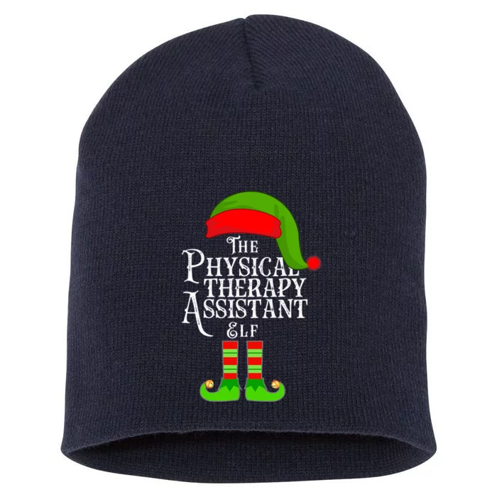 Funny Christmas The Physical Therapy Assistant Elf Short Acrylic Beanie