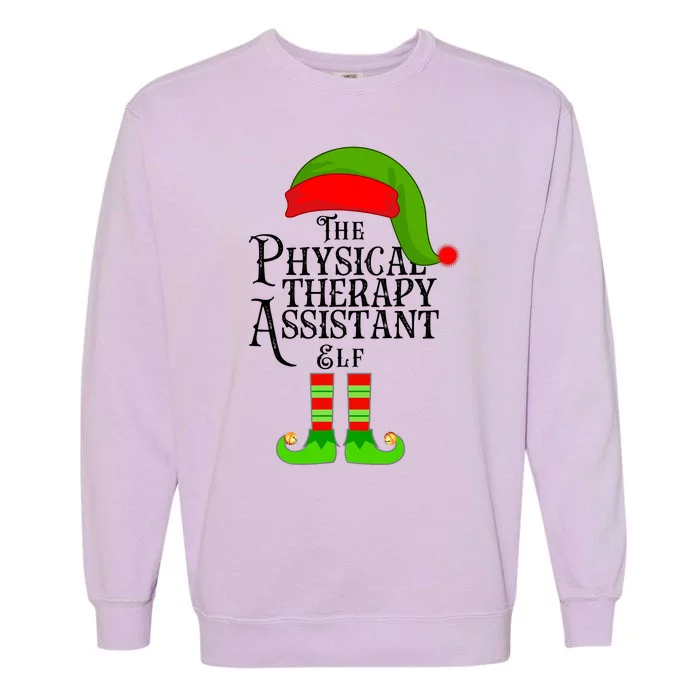 Funny Christmas The Physical Therapy Assistant Elf Garment-Dyed Sweatshirt