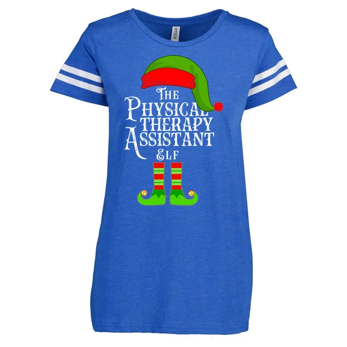 Funny Christmas The Physical Therapy Assistant Elf Enza Ladies Jersey Football T-Shirt