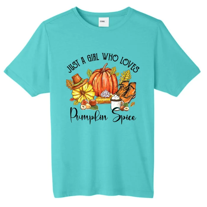 Funny Cute Thanksgiving Pumpkin Spice Autumn Lover Girls ChromaSoft Performance T-Shirt