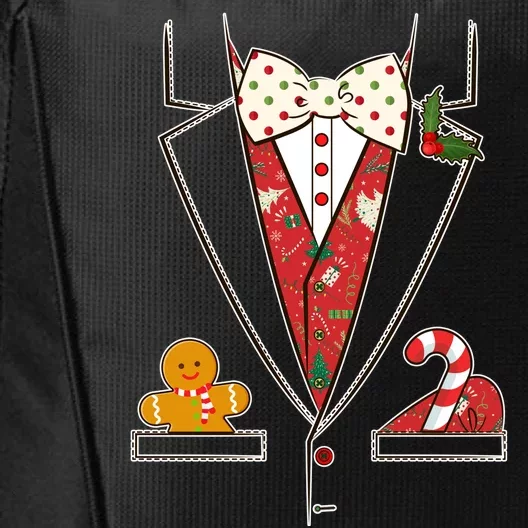 Funny Christmas Tuxedo Costume City Backpack