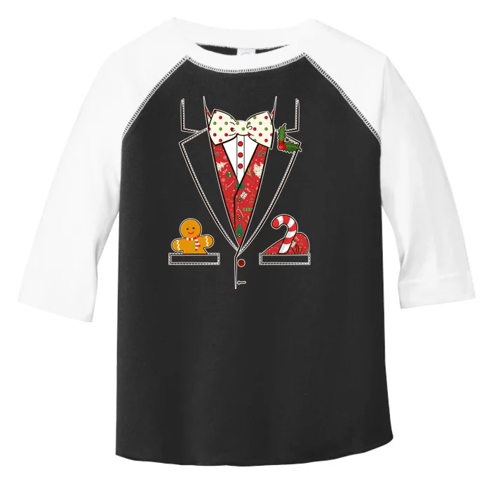 Funny Christmas Tuxedo Costume Toddler Fine Jersey T-Shirt