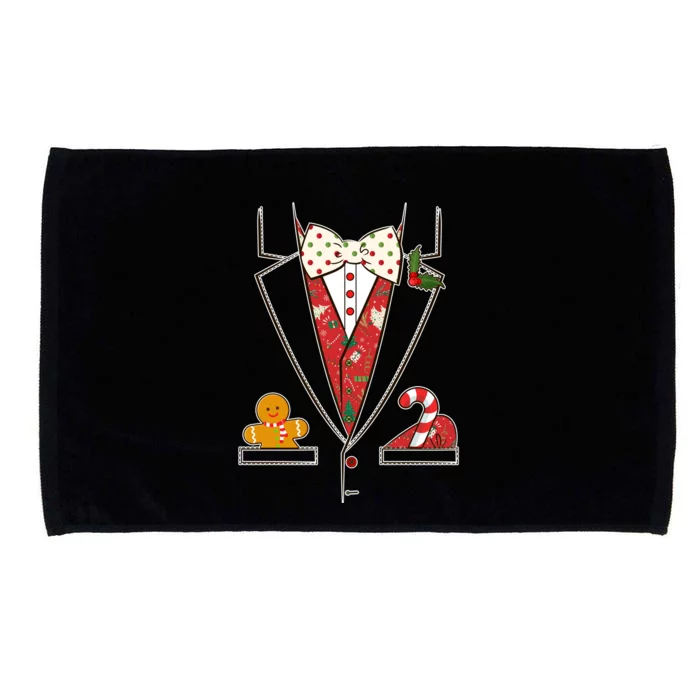 Funny Christmas Tuxedo Costume Microfiber Hand Towel