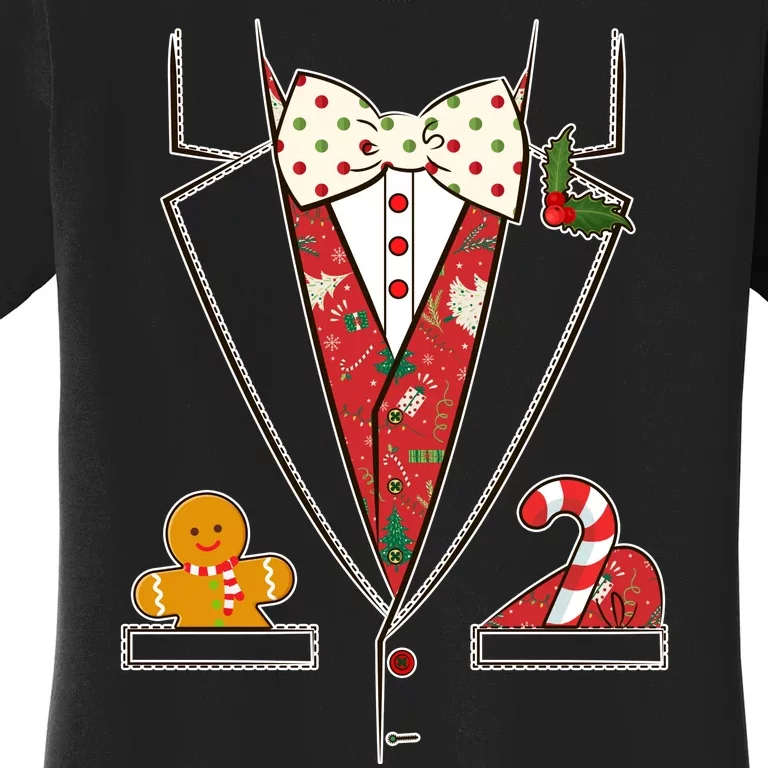 Funny Christmas Tuxedo Costume Women's T-Shirt