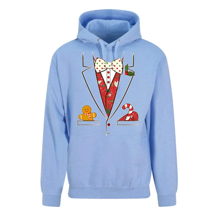 Funny Christmas Tuxedo Costume Unisex Surf Hoodie