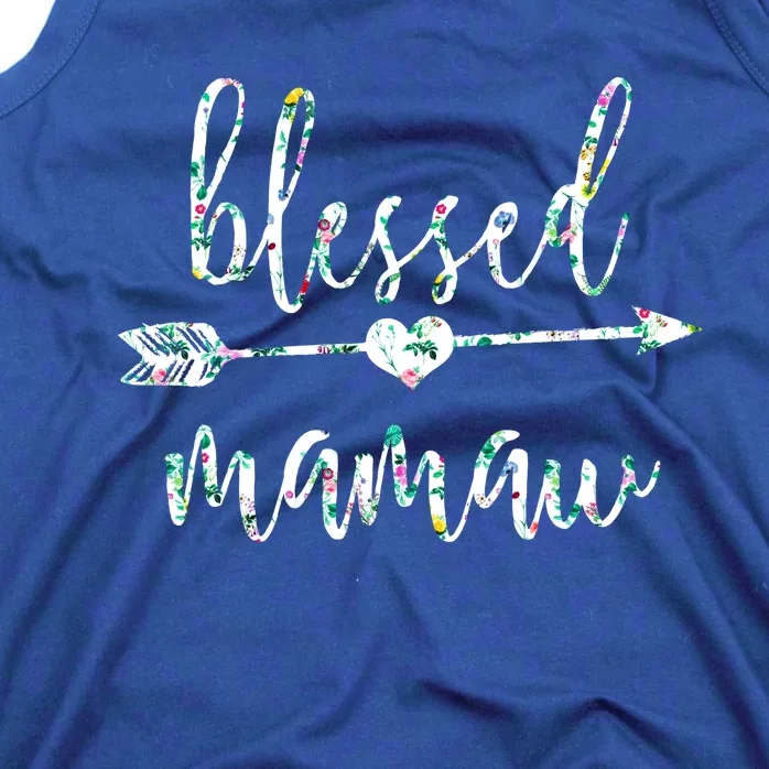 Flowers Cute Tropical Blessed Mamaw Meaningful Gift Tank Top