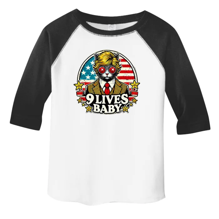 Funny Cat Trump 9 Lives Baby Toddler Fine Jersey T-Shirt