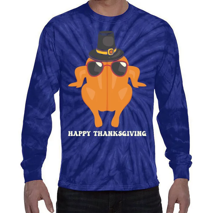 Funny Cute Thanksgiving For Friends Turkey Tie-Dye Long Sleeve Shirt