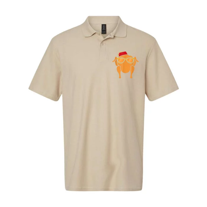 Funny Cute Thanksgiving Turkey Head Gift For Friends Softstyle Adult Sport Polo