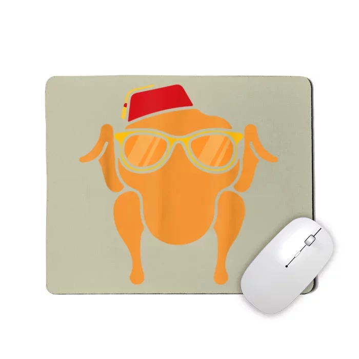 Funny Cute Thanksgiving Turkey Head Gift For Friends Mousepad